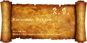 Kercsmár Viktor névjegykártya