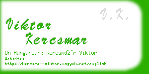 viktor kercsmar business card